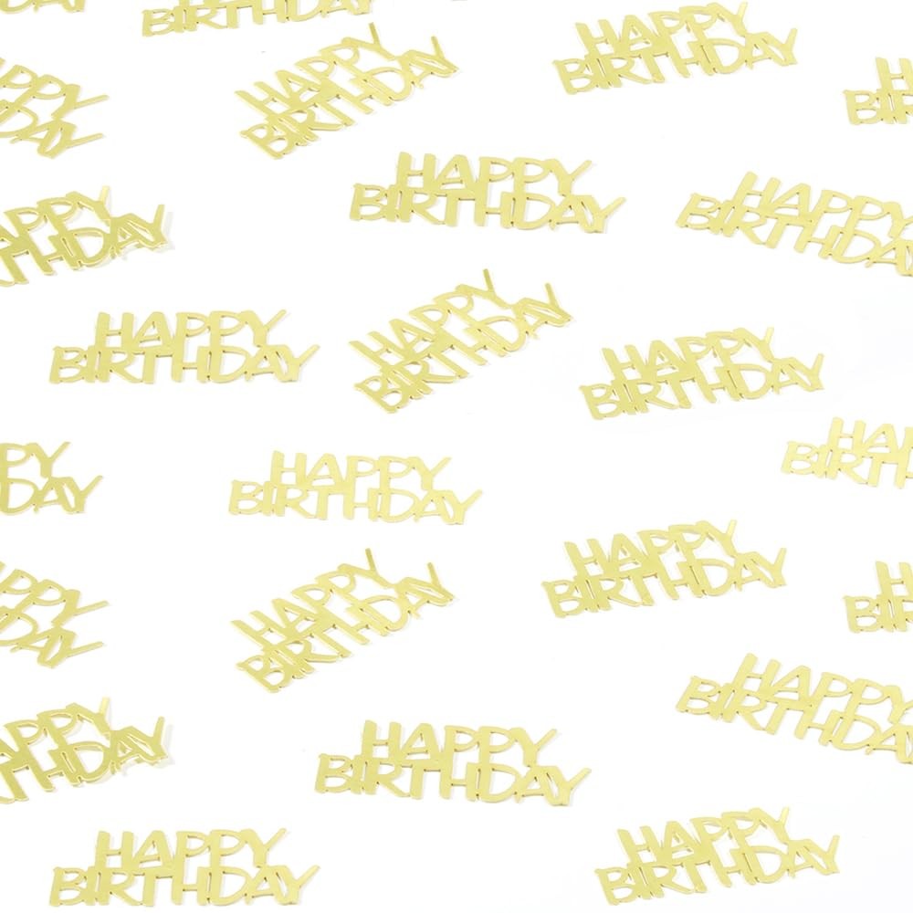 Happy Birthday Confetti, Gold Party Supplies, 100PCS Table Decor
