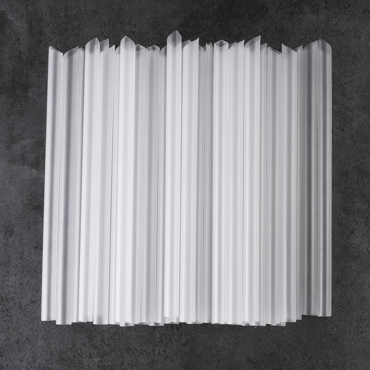 ALINK 100 PCS Clear Plastic Boba Straws, 1/2″ Wide X 8 1/2″ Long Disposable