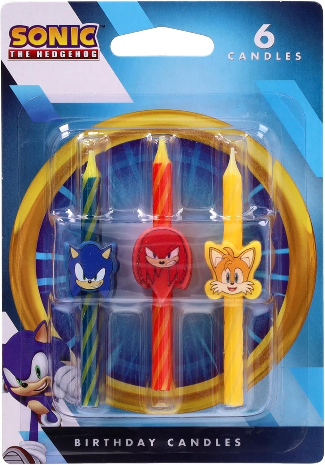 Sonic the Hedgehog Cake Candles | 6 Birthday Cake Candles Featuring Sonic, Kn…