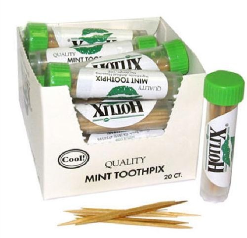 (20) Tubes of Flavored Toothpicks Mint Hotlix Tableware Party Supplies