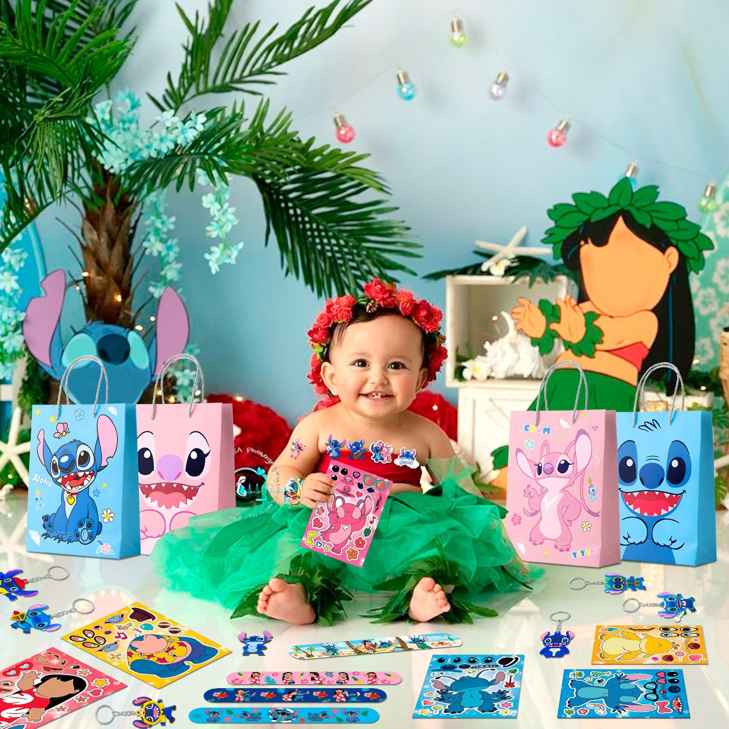 Lilo & Stitch Party Bag Fillers 110 Pcs Stitch Party Favors Gift Bags Supplies