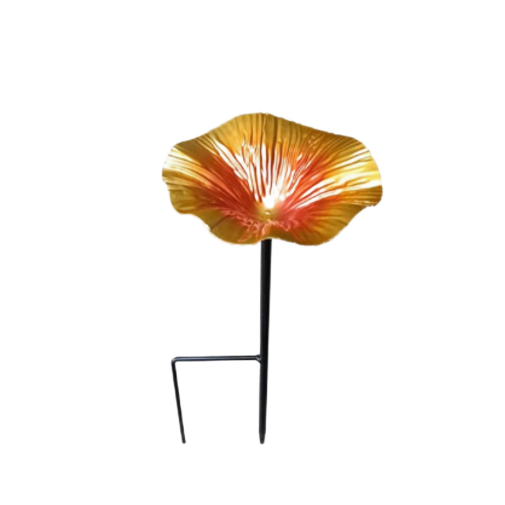Garden Bird High Quality Feeder and Bath Flower Sturdy Iron Construction 25x14cm