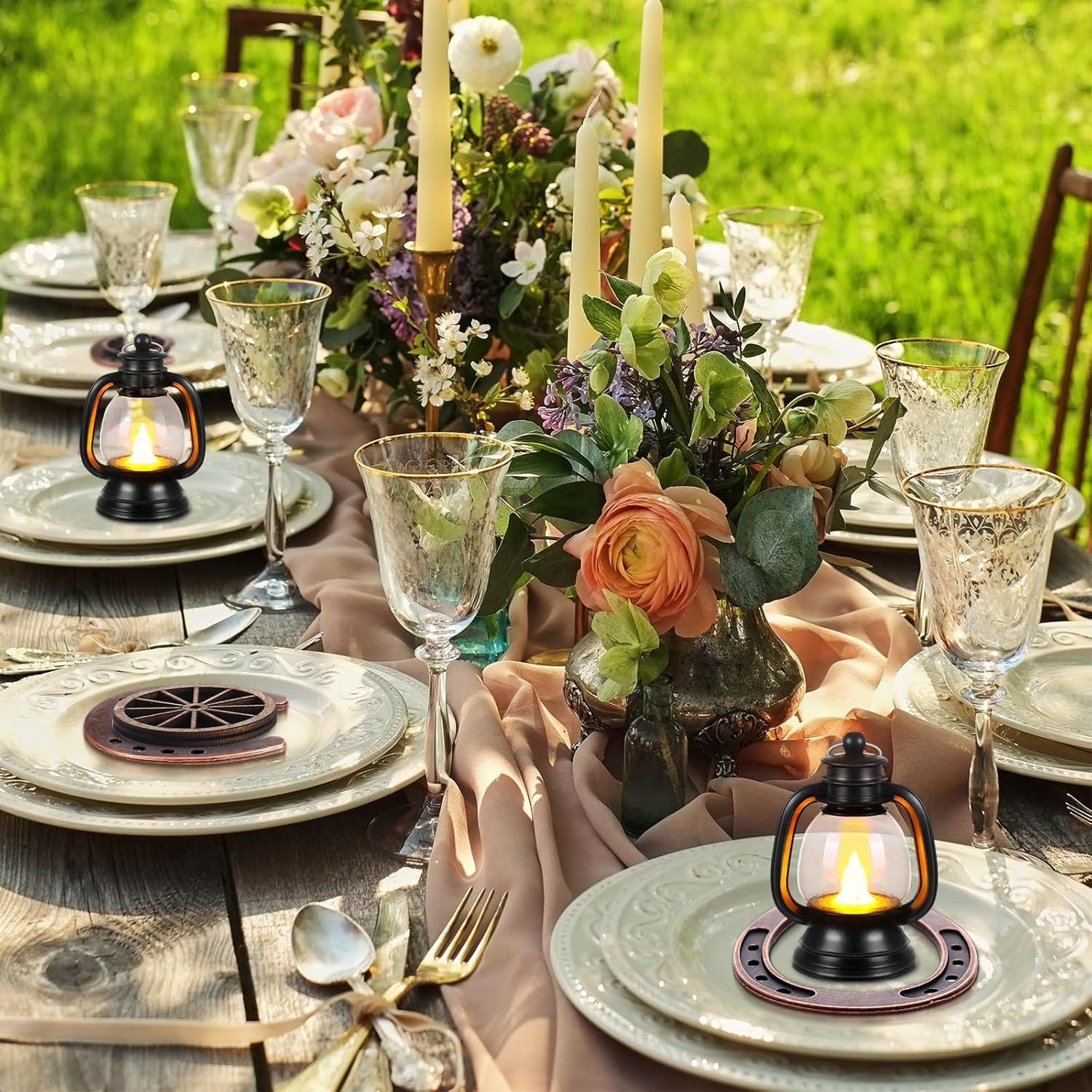 24 Pcs Western Themed Party Decorations Cowboy Table Centerpieces Lucky Horsesho