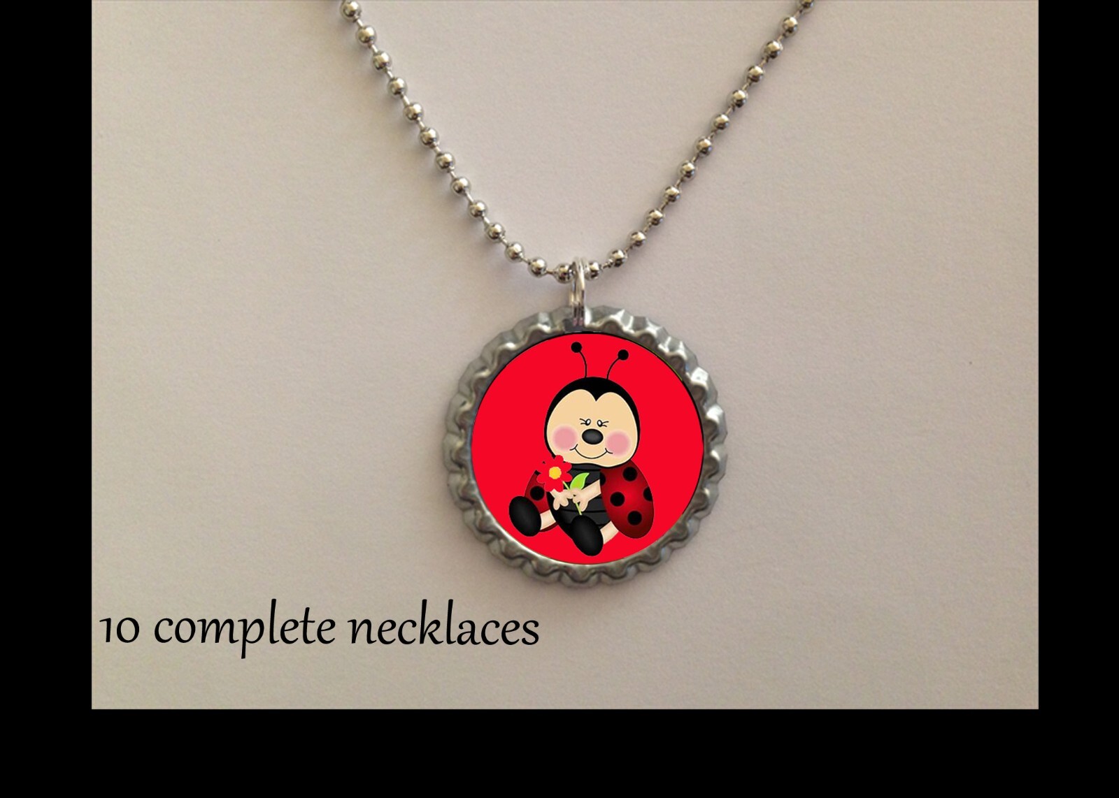LadyBUG Lady Bug lot of 10 necklaces necklace party favors birthday supplies