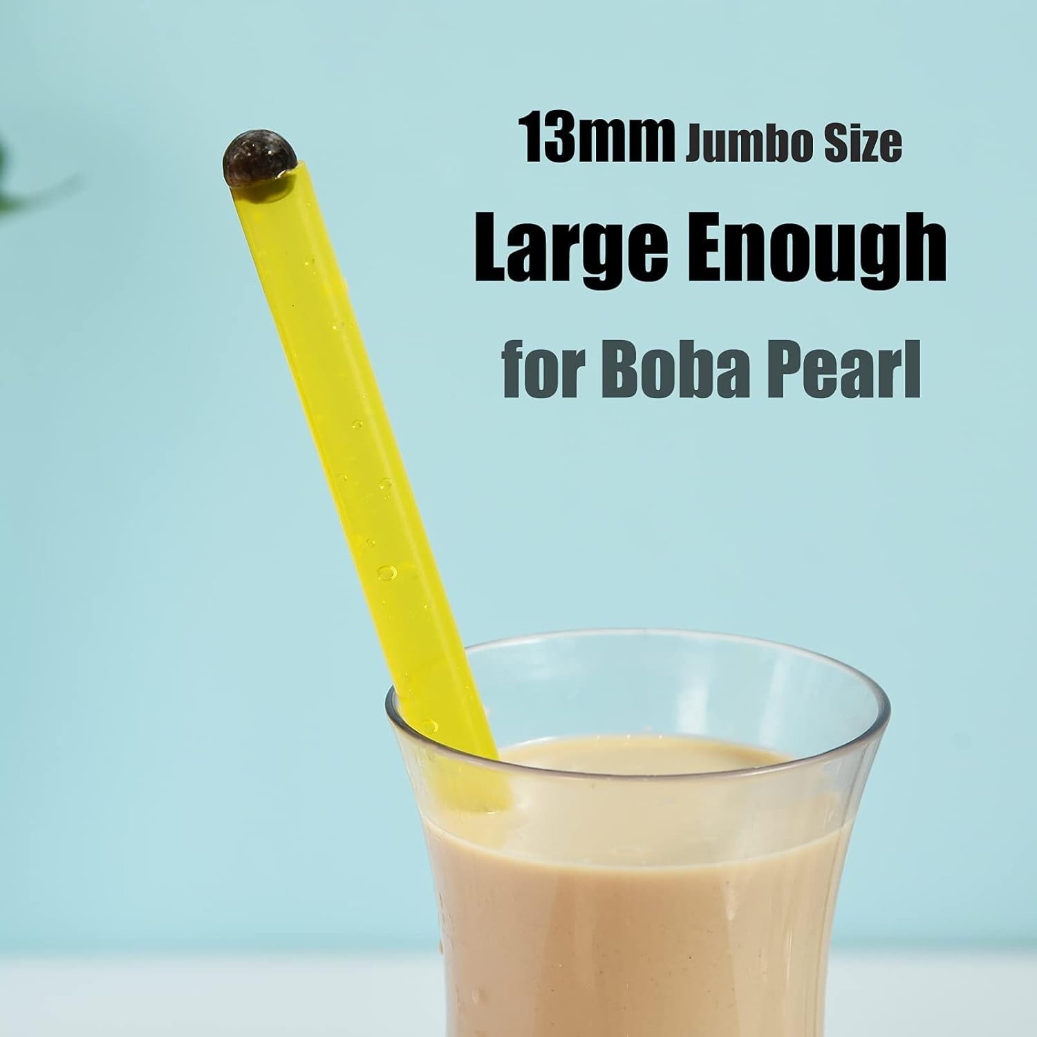 ALINK 12 PCS Reusable Boba Straws, 10.5 Long x 0.51 Wide Colored Plastic Smoothi