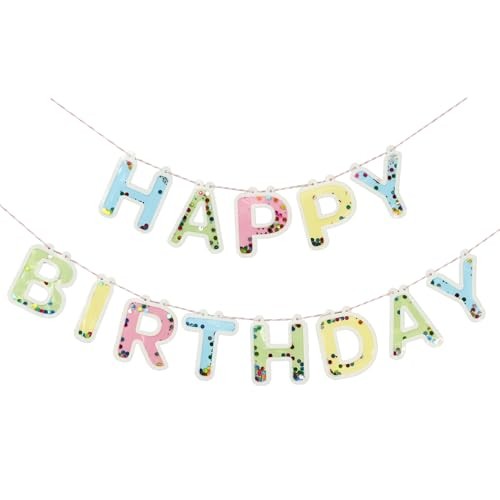 Happy Birthday Banner 6FT – Premium Gold Foil Sequins Happy Birthday Sign for