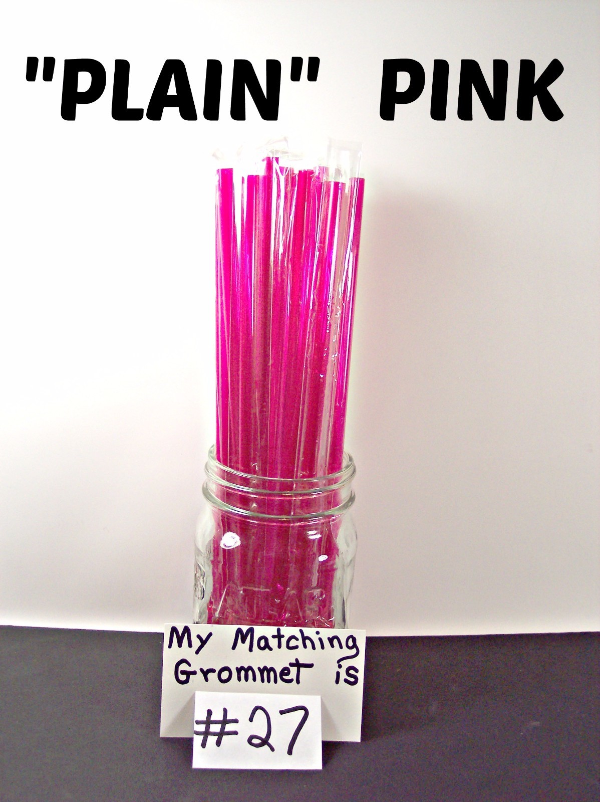 PLAIN ACRYLIC STRAWS, Solid Colors, Individually Wrapped, Reusable