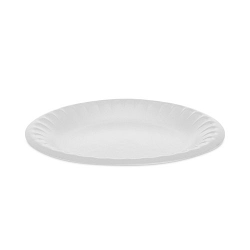 Pactiv Evergreen Non-Laminated Foam Dinner Plate, 6″ dia , White, 1,000/CT