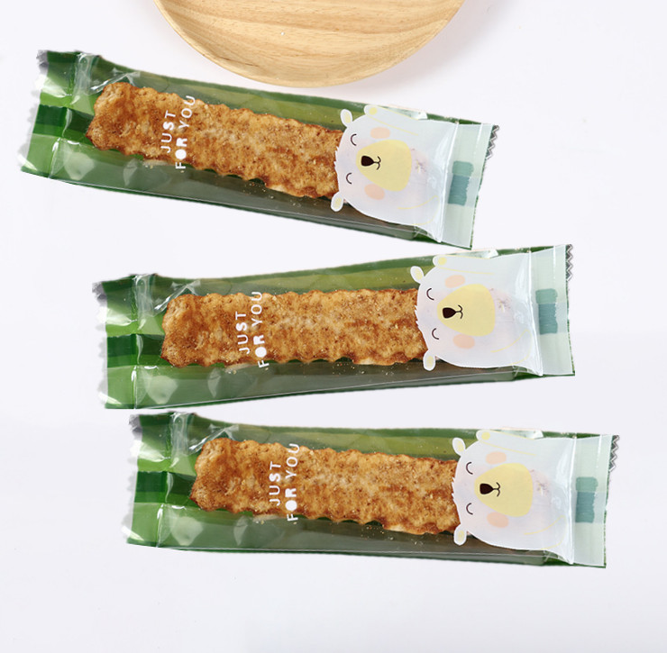 50pcs Cute Cartoon Bear Machine Sealed Bag Lollipop Finger Biscuit Candy Pack