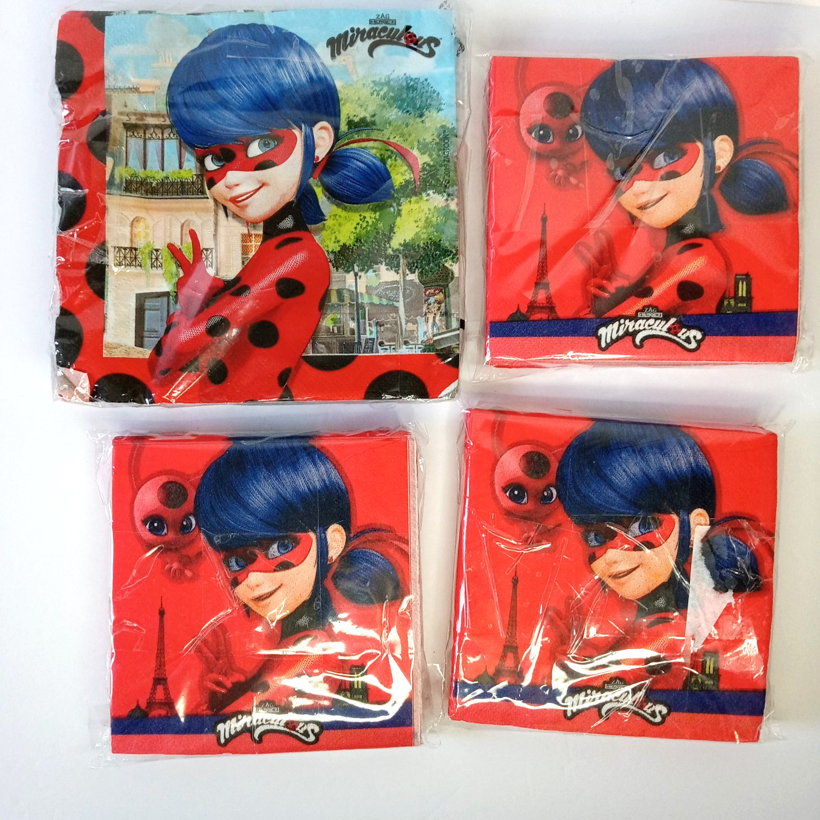 Miraculous Ladybug Paper Party Napkins Lot of 4 Packs – Birthday Party Supplies