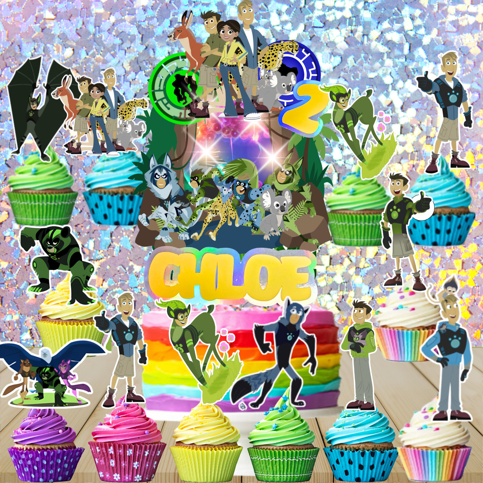 WILD KRATTS TABLEWARE birthday party supplies favor centerpiece decoration theme