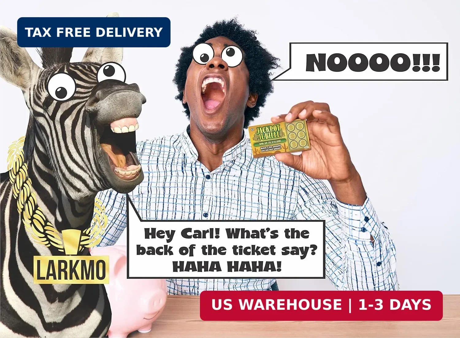 Larkmo Prank Gag Lottery Tickets – 10 Total Tickets, All Same Design, These Lott