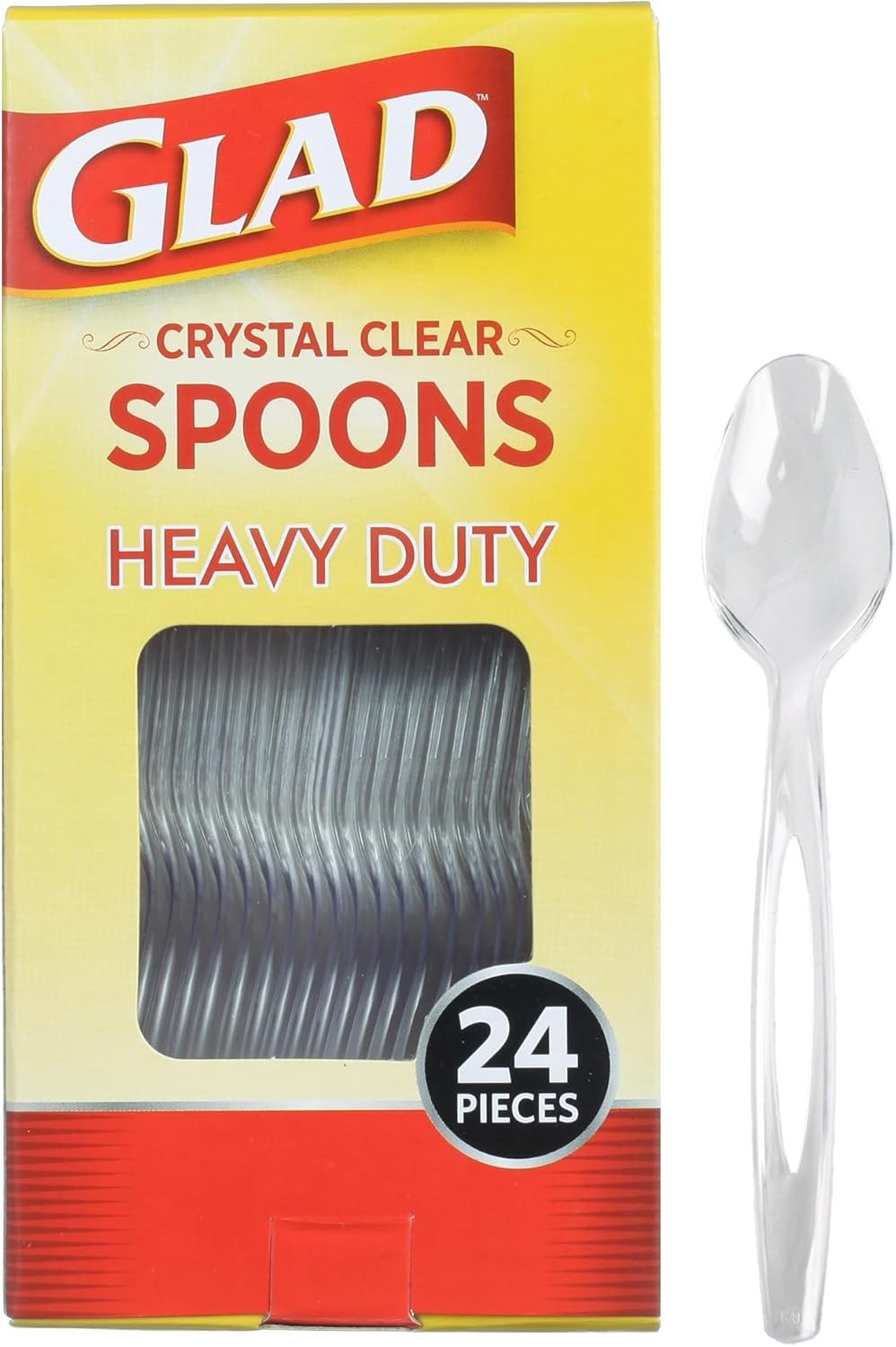 Versatile 24 Pack Clear Plastic Disposable Spoons – Perfect for Every Occasion