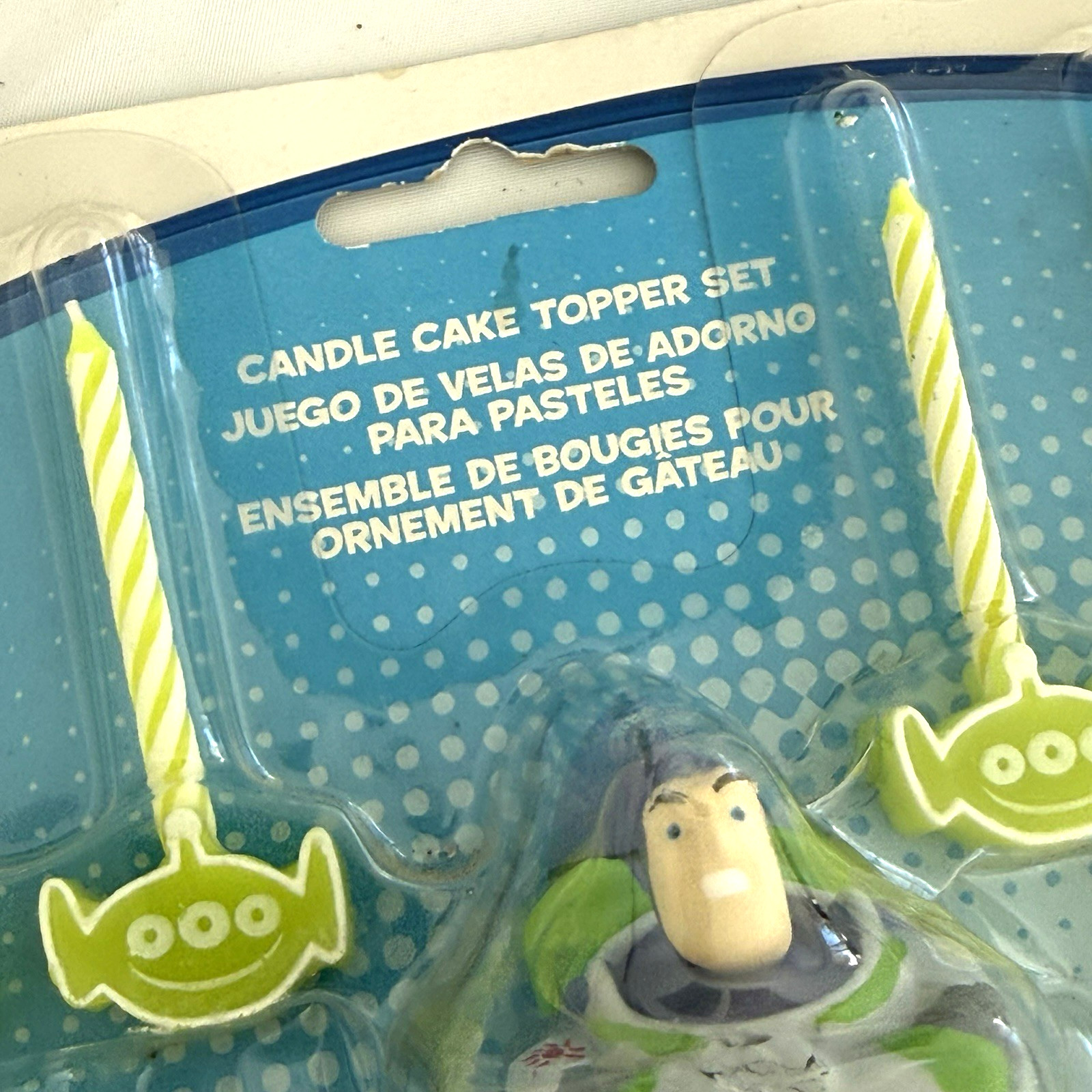 Disney Toy Story Buzz Lightyear Figure Birthday Candle 8 Green Alien Cake Topper
