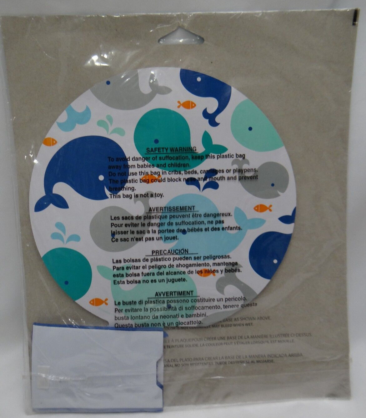 Lil Spout Blue Whale Centerpiece 9″ x 12″, Party Table Centerpiece