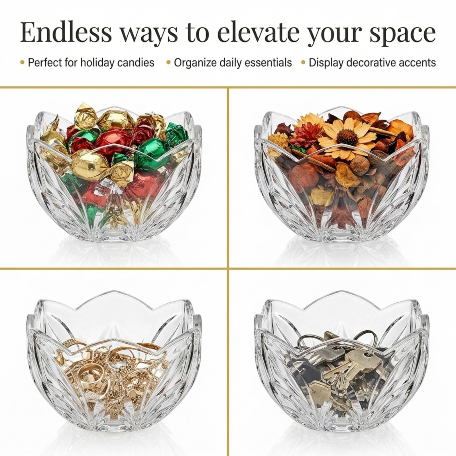 Godinger Square Bowl – Shannon Crystal