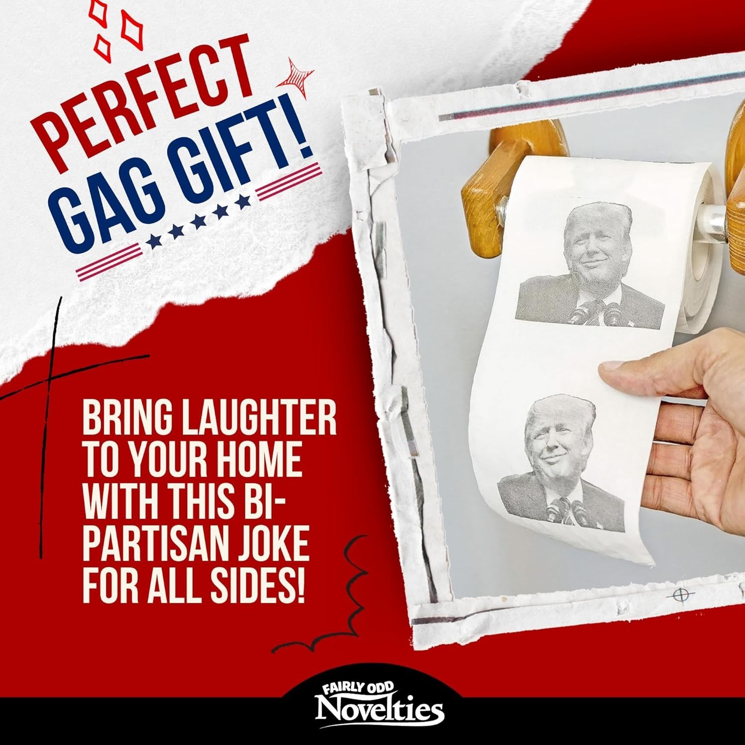 Donald Trump Novelty Political Humor Funny Toilet Paper Gag Gift, Set of 3 Ro…
