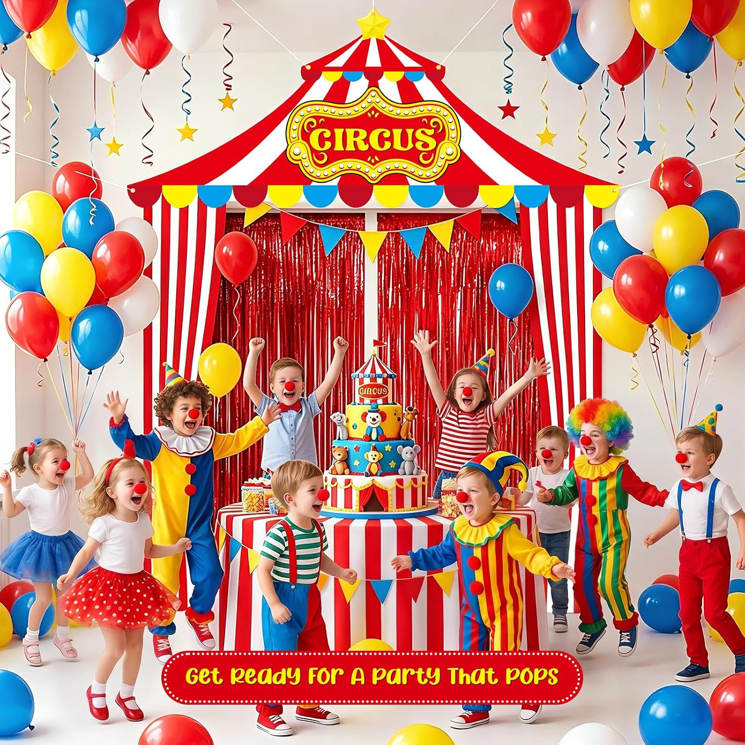 5 Pcs Carnival Circus Tent Decorations Set – Circus Theme Party Decorations with