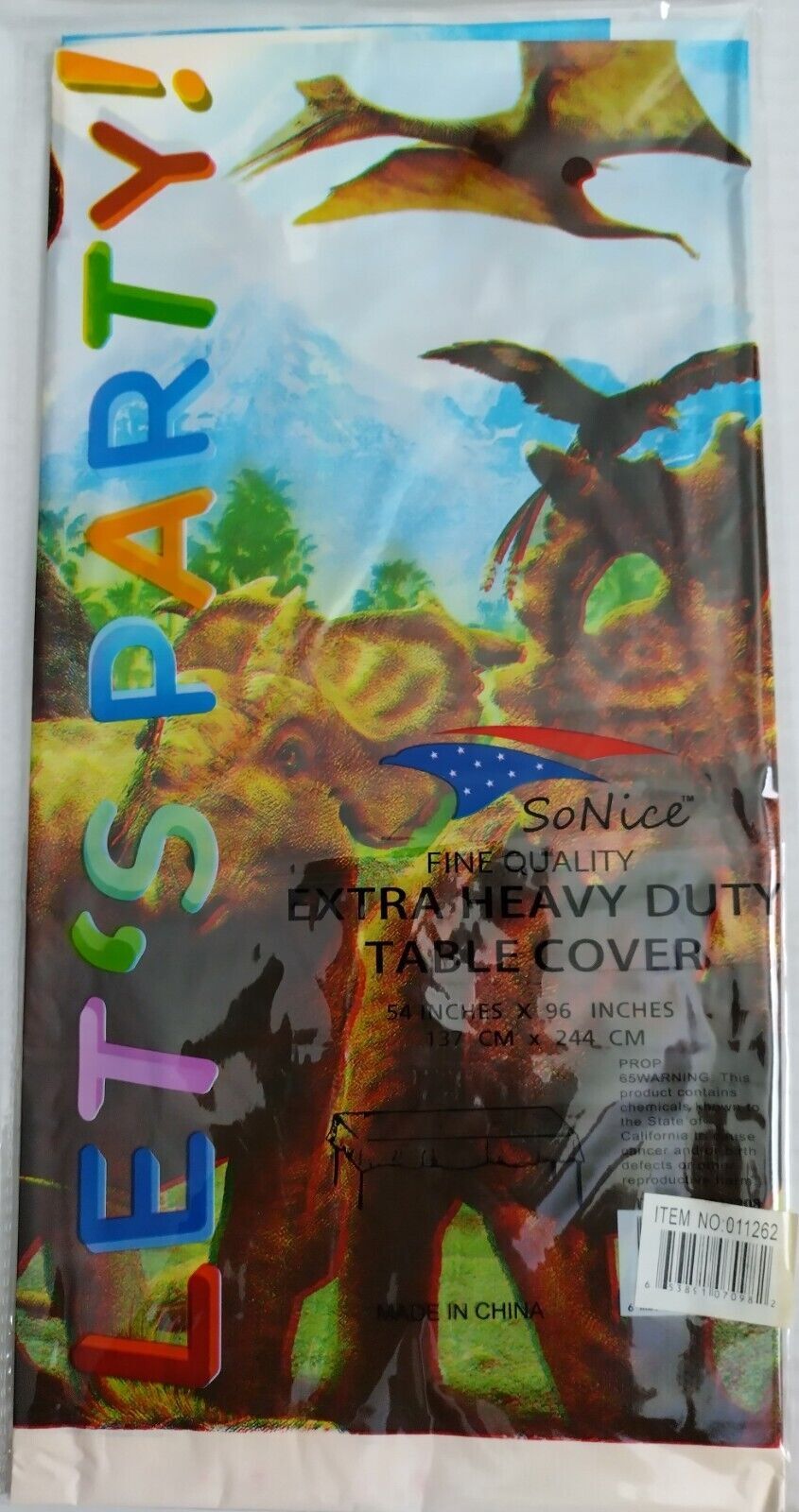 Dinosaurs Table Cover Decoration Unisex Adult Kids Tablecloth Birthday Party