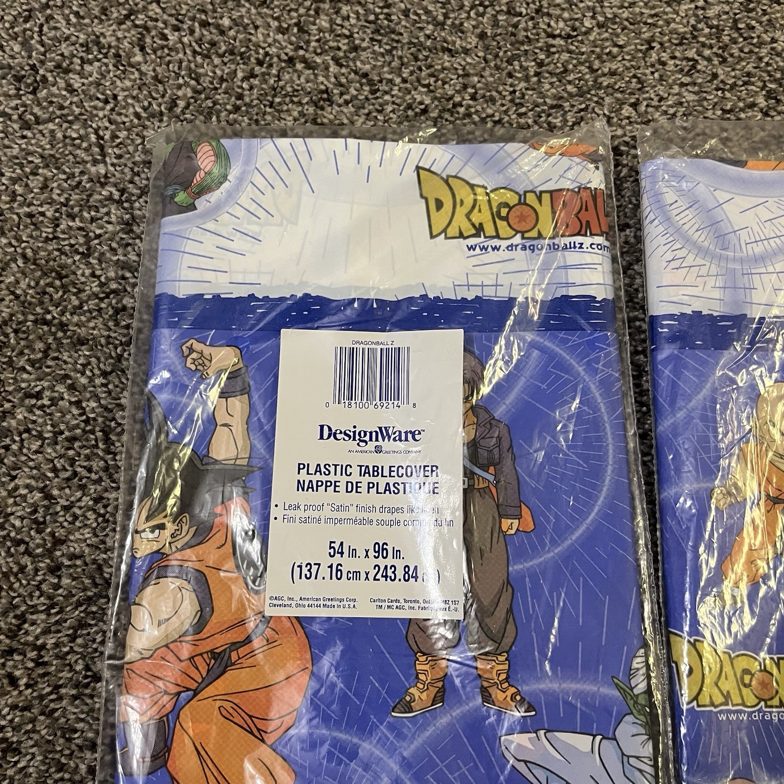 Lot 3 Dragon Ball Z Tablecover Party Decoration Goku Birthday Supplies NOS 1999
