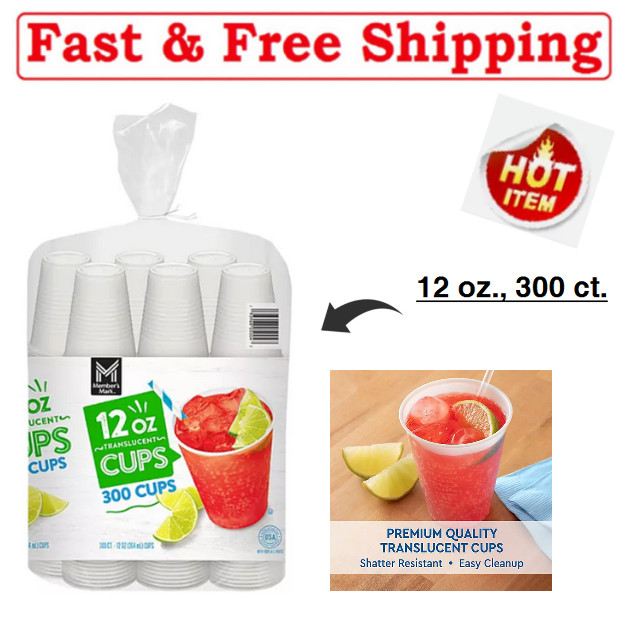 Member’s Mark Translucent Plastic Cups (12 oz., 300 ct.)