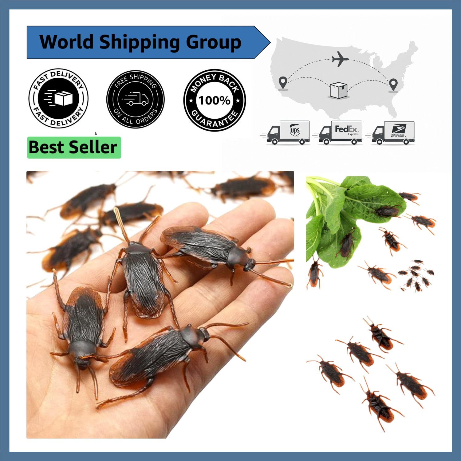 Perfect Prank Joke – 10pcs Realistic Rubber Cockroach Toys for All Ages
