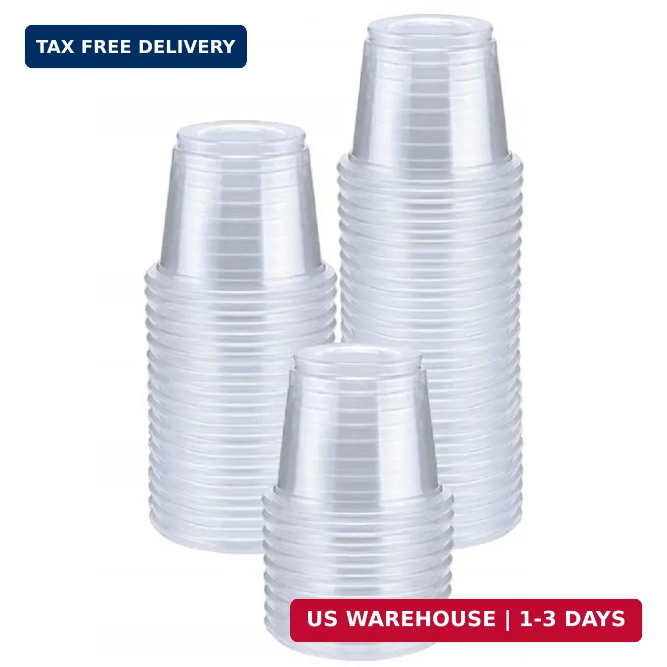 [400 Count -1oz] Disposable Plastic Shot Glasses,Clear Small Cups,Condiment Cups