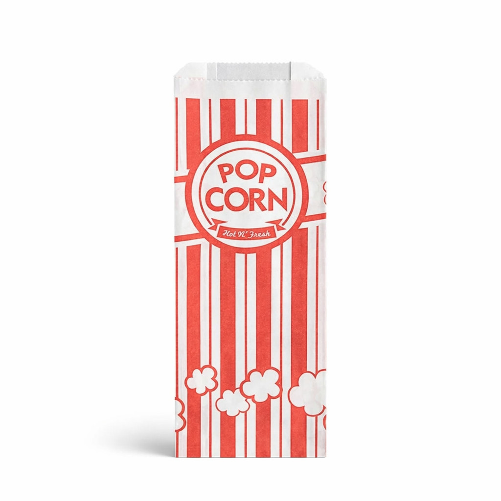 Carnival King #4 Popcorn Bags Kraft Paper 1.1oz Concession 3.75×1.75×9.5 1000