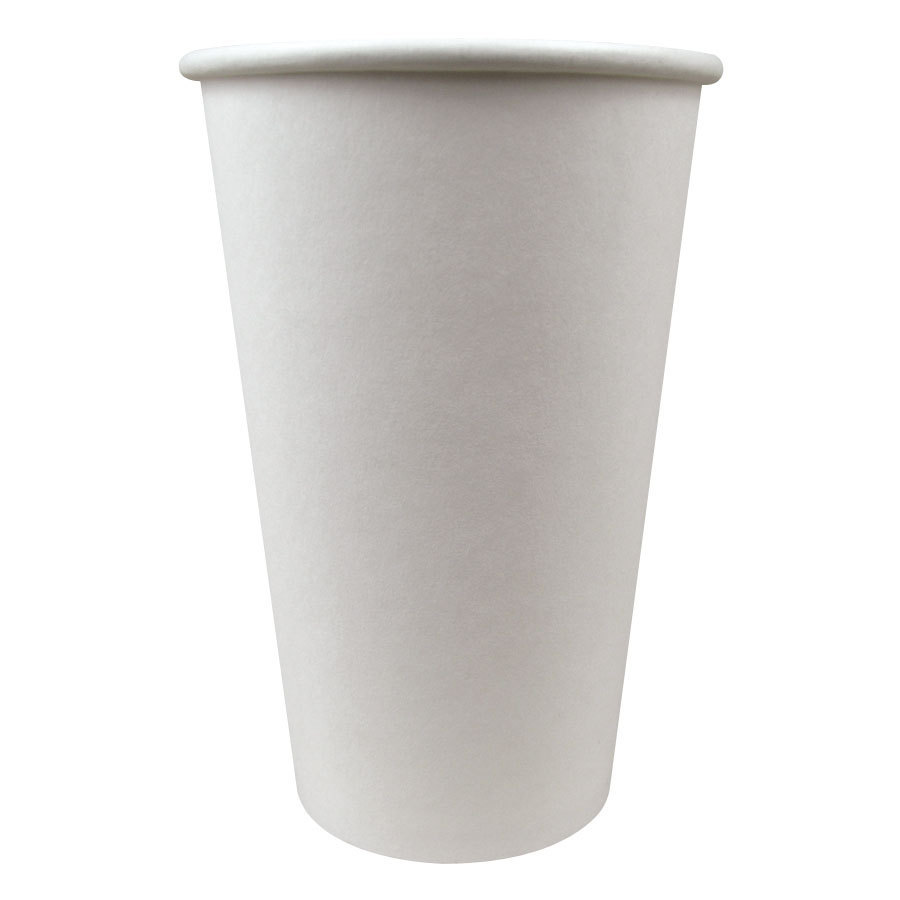 Hot Paper Cup White Supply for Coffee, Soda, Drinks 24 oz / Lid 12-24 oz