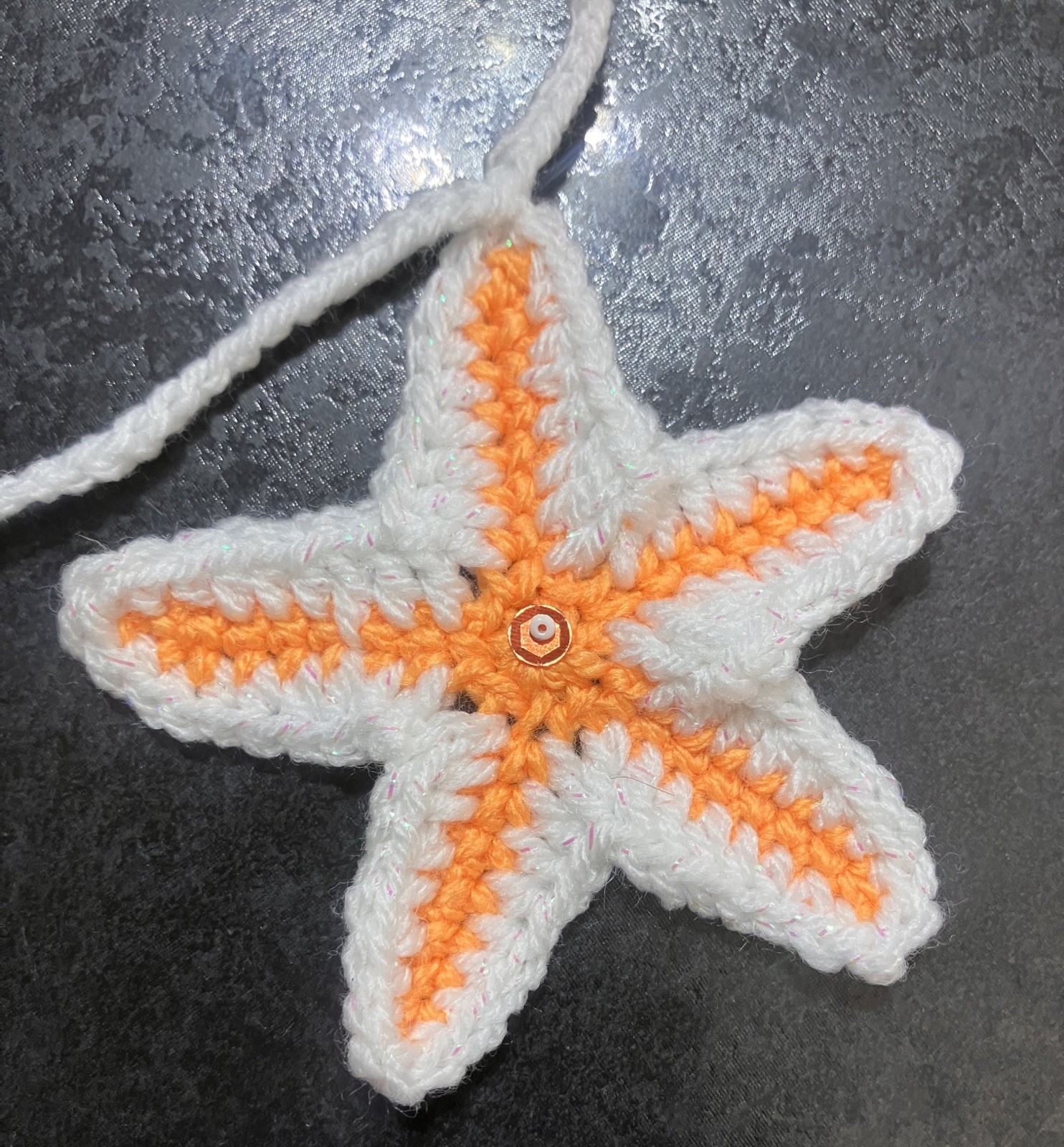 🌞 NEW Beach hut and star fish Hand Crochet Bunting Window camper summer Gift