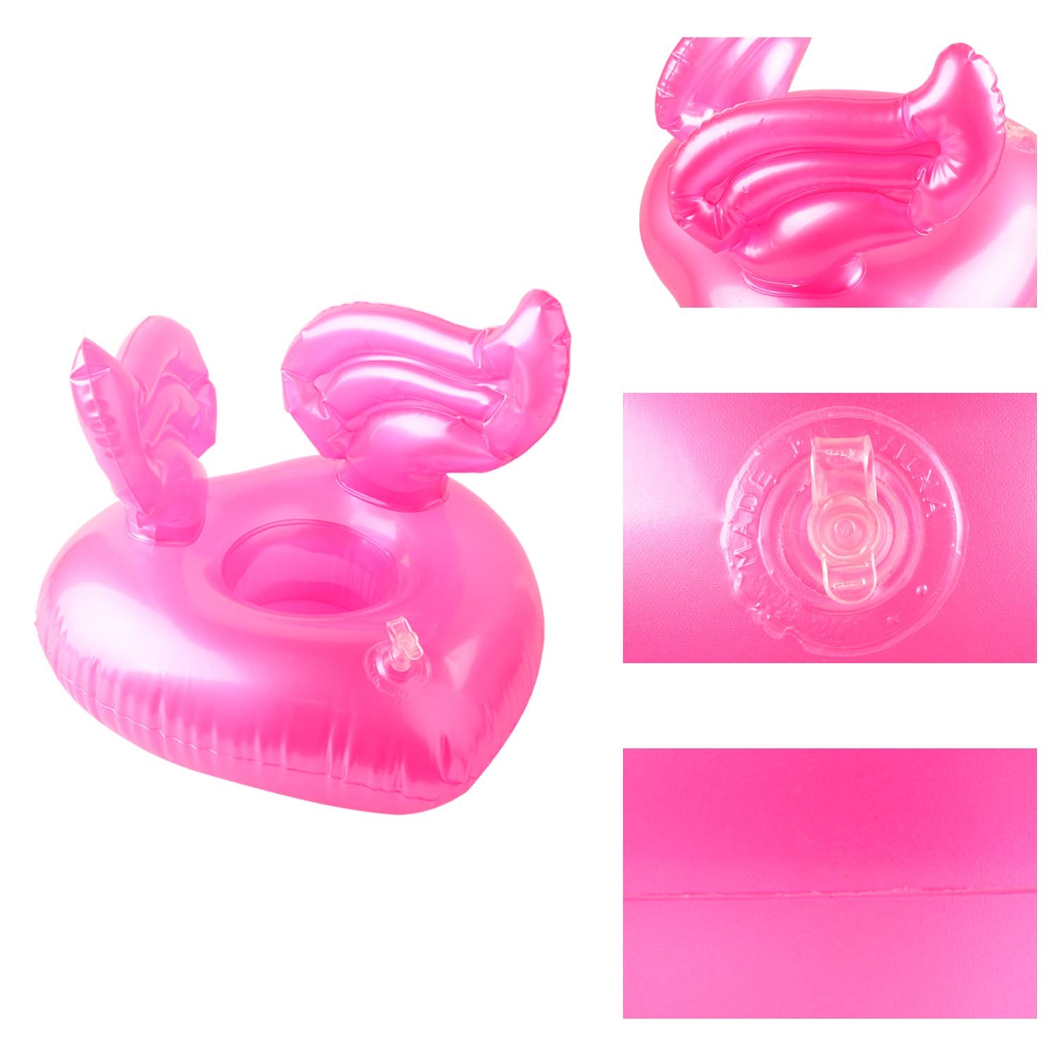 12Pack Inflatable Pool Drink Holder Floating Coasters Multi Shape Wedding
