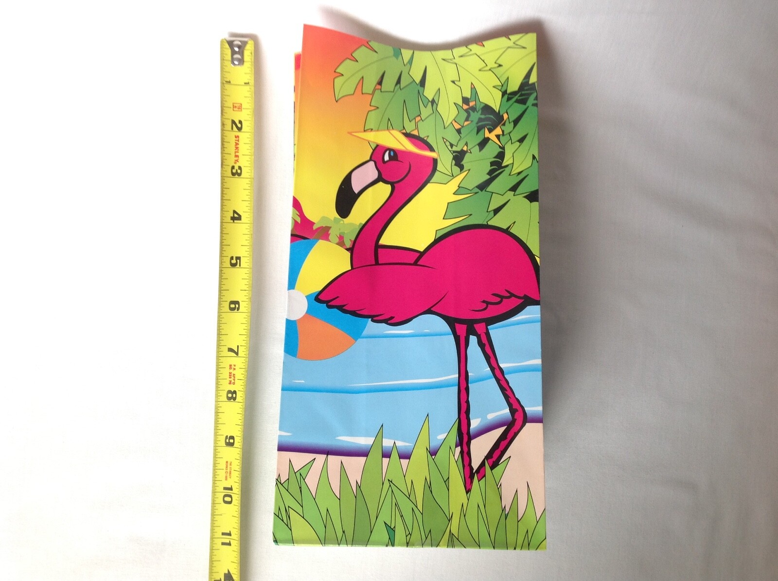 NEW Sealed 12 pk Flamingo Tropical Luau Party Favor Treat Bags Birthday Vintage