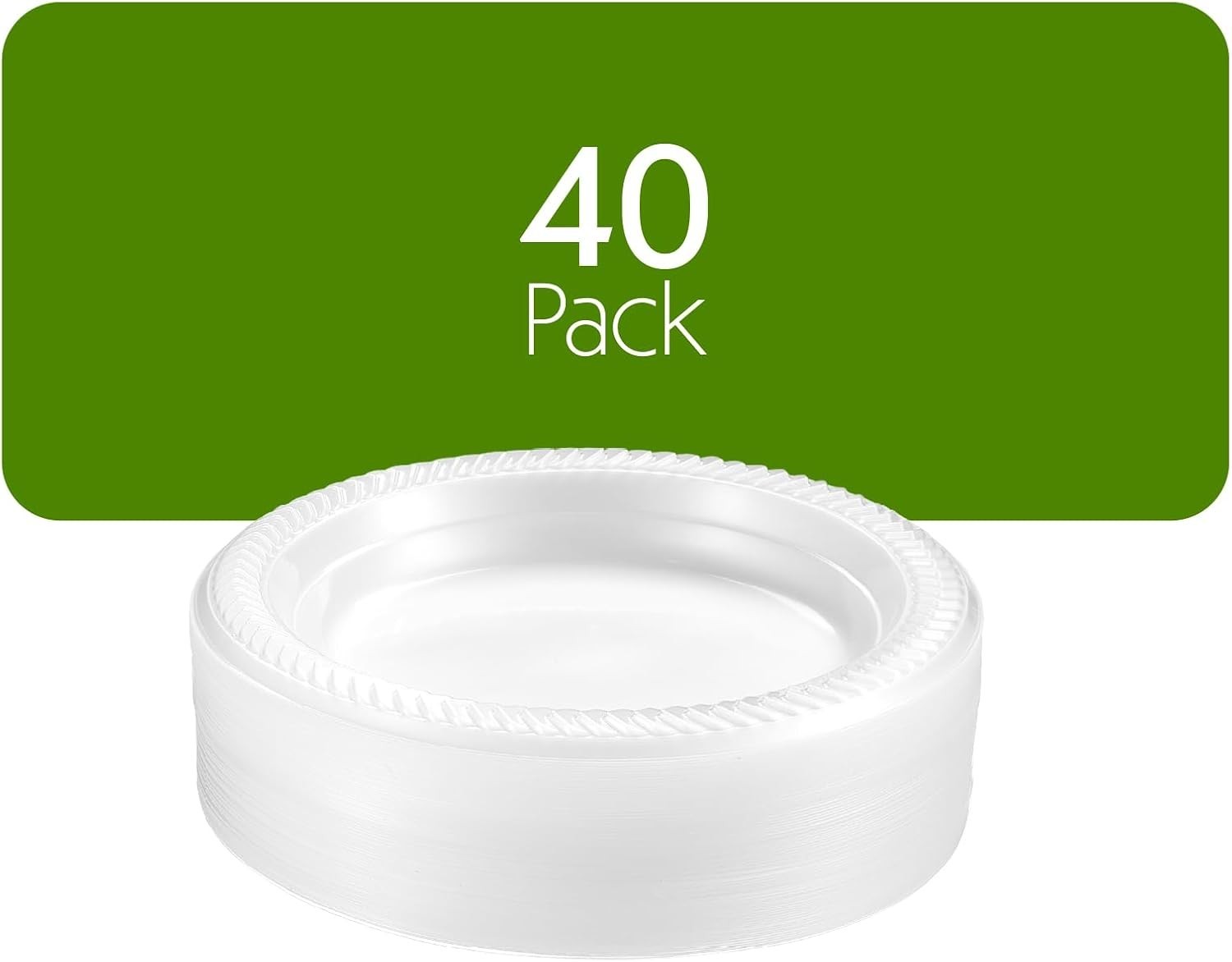 40 Pack Clear Plastic Plates 6 Inch Durable Disposable Plastic Dinner Plates …