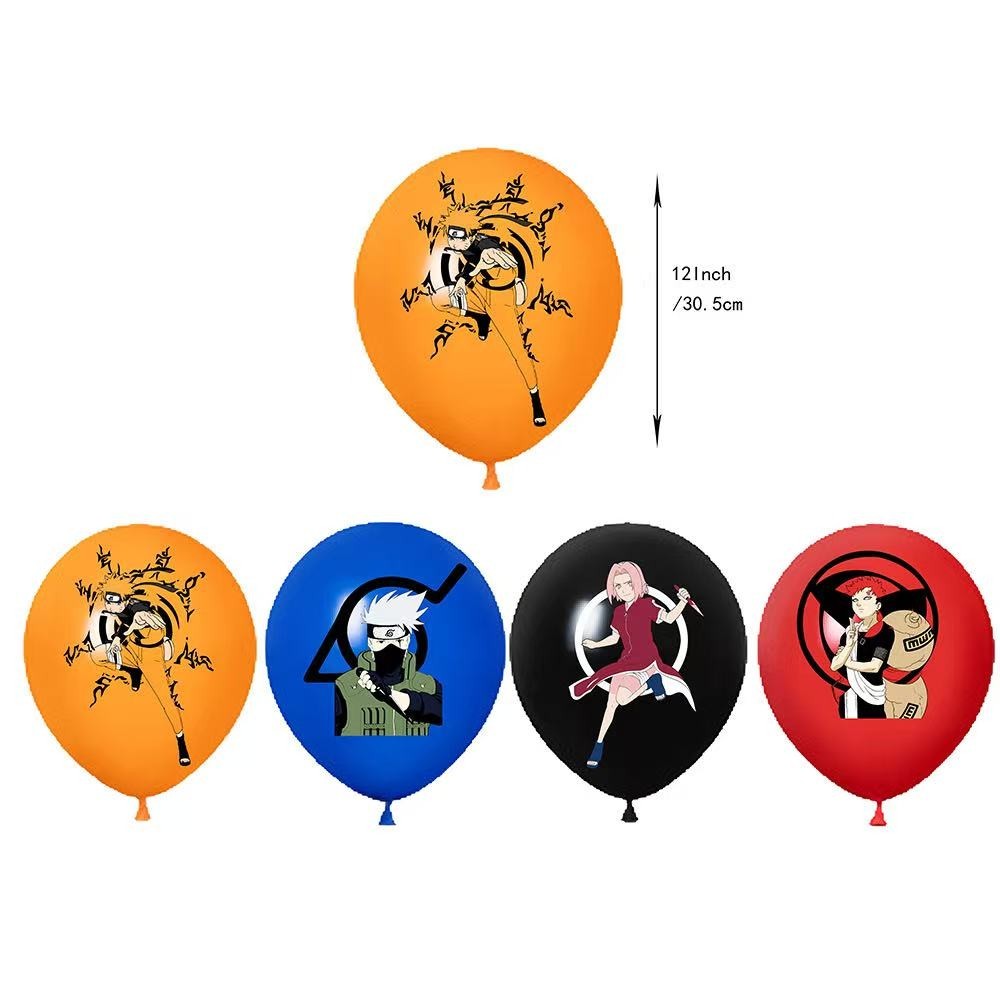 Anime Naruto Birthday Party Suppplies Balloon Banner Cupcake Toppers Cake Topper