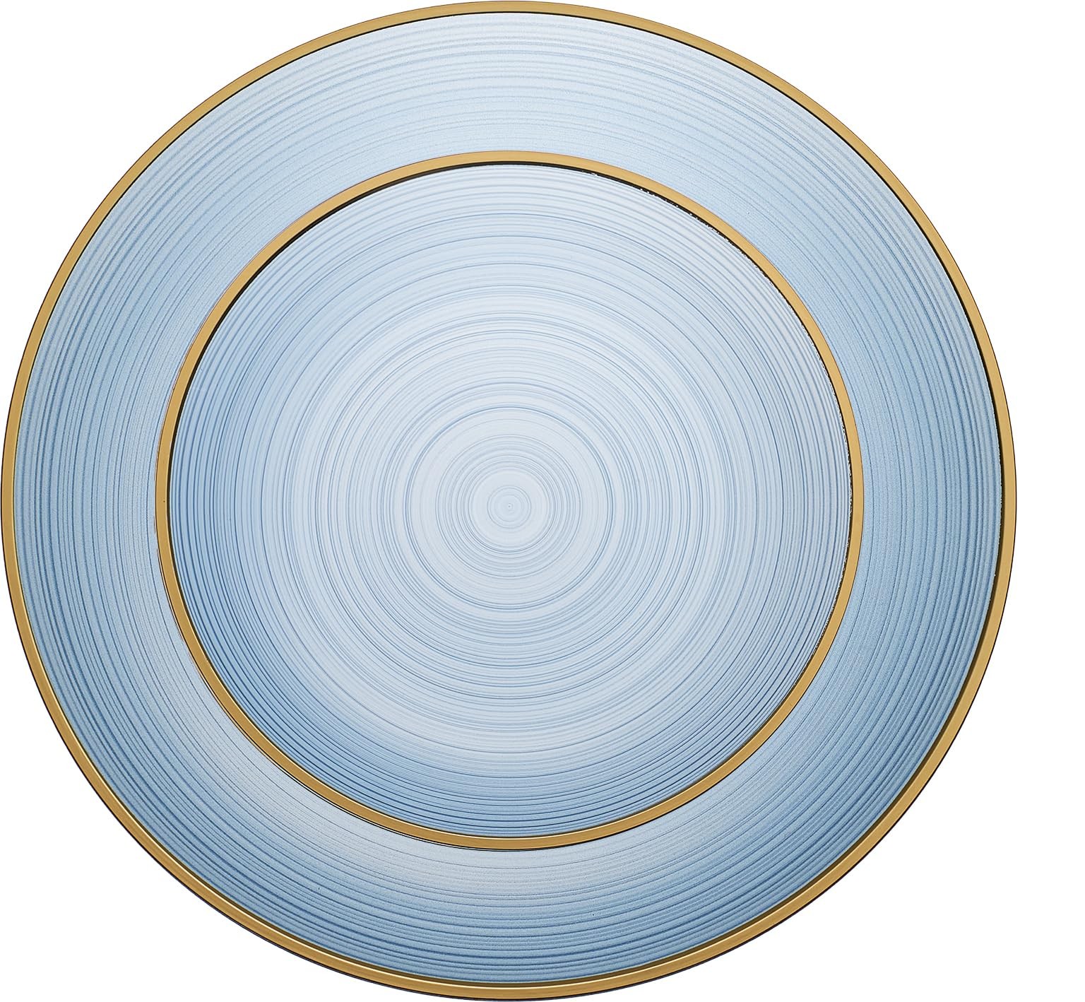 32 Pieces Crystal Design Plastic Plates Combo Pack 7 inch and 10 inch Gold Ri…
