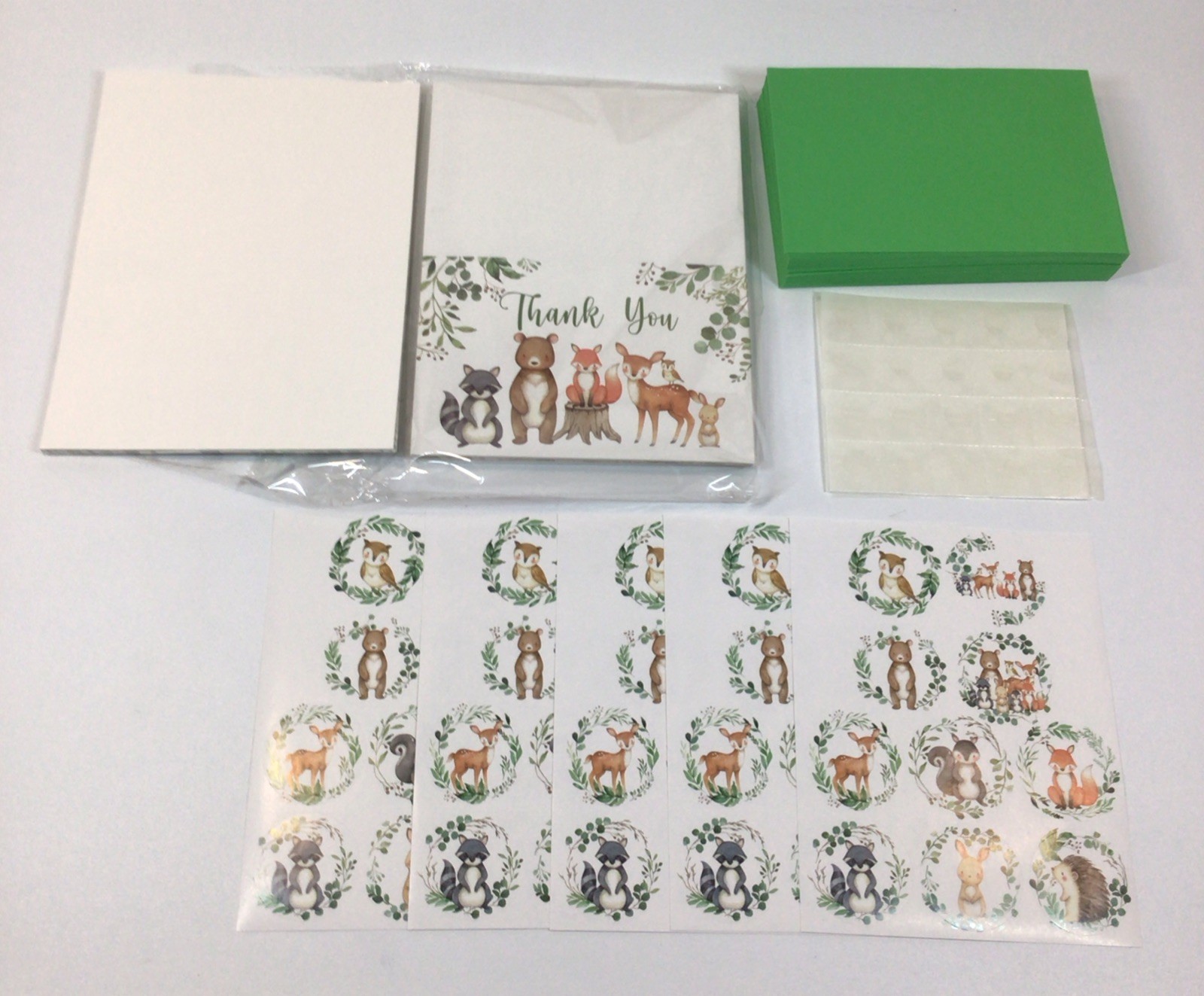 Thank You Cards Any Occasion W/ Cute Animals Bundle Of 50 Cards/ Envelopes New