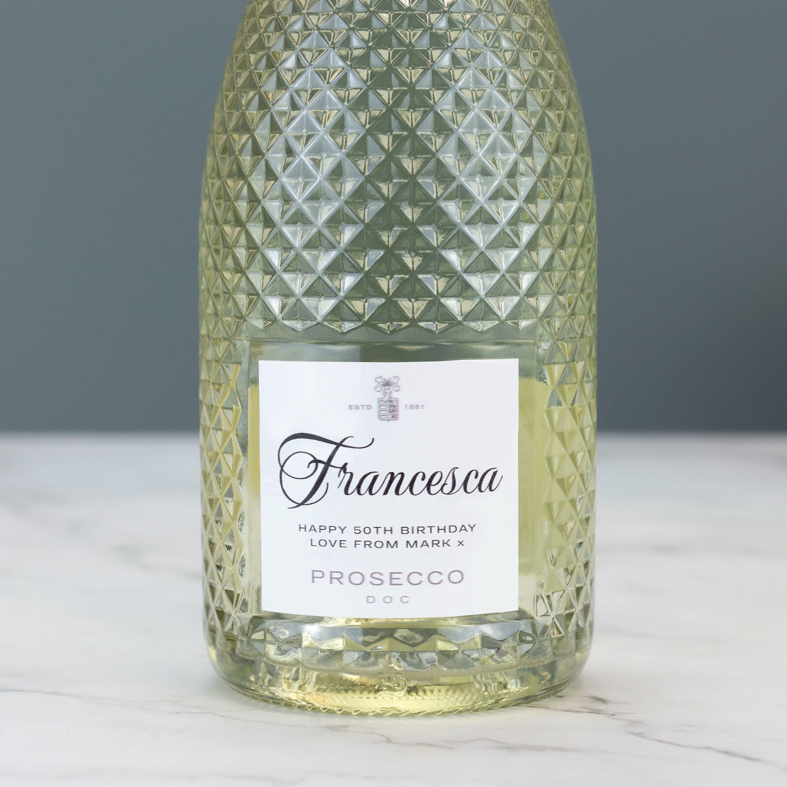 Personalised Prosecco Champagne Wine Label Vinyl Sticker Funny Novelty Gift