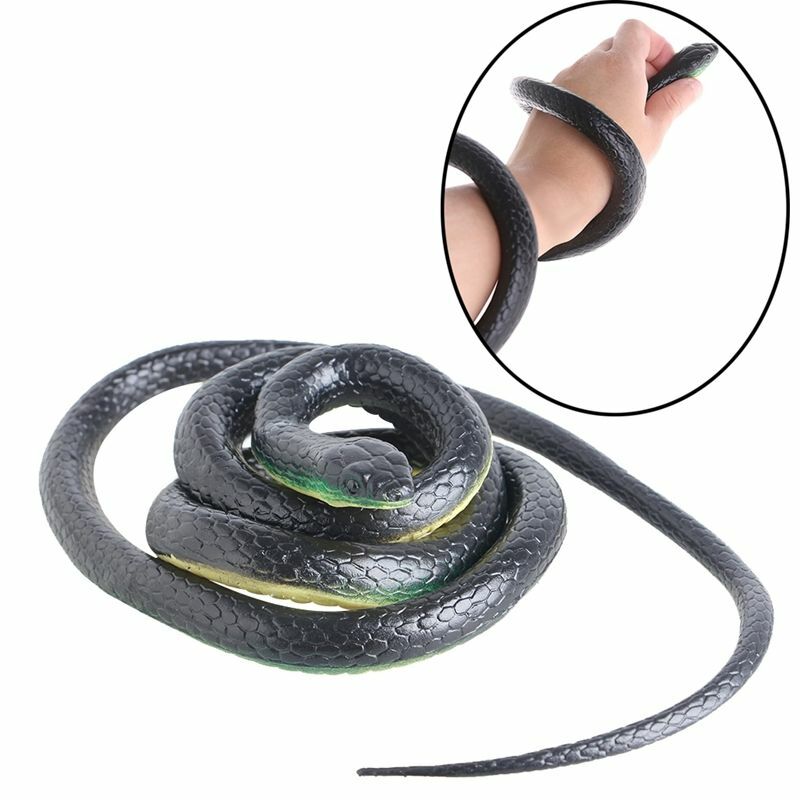 50″ Fake Realistic Rubber Snake Scary Toy Prank Party Joke Halloween Decor Prop