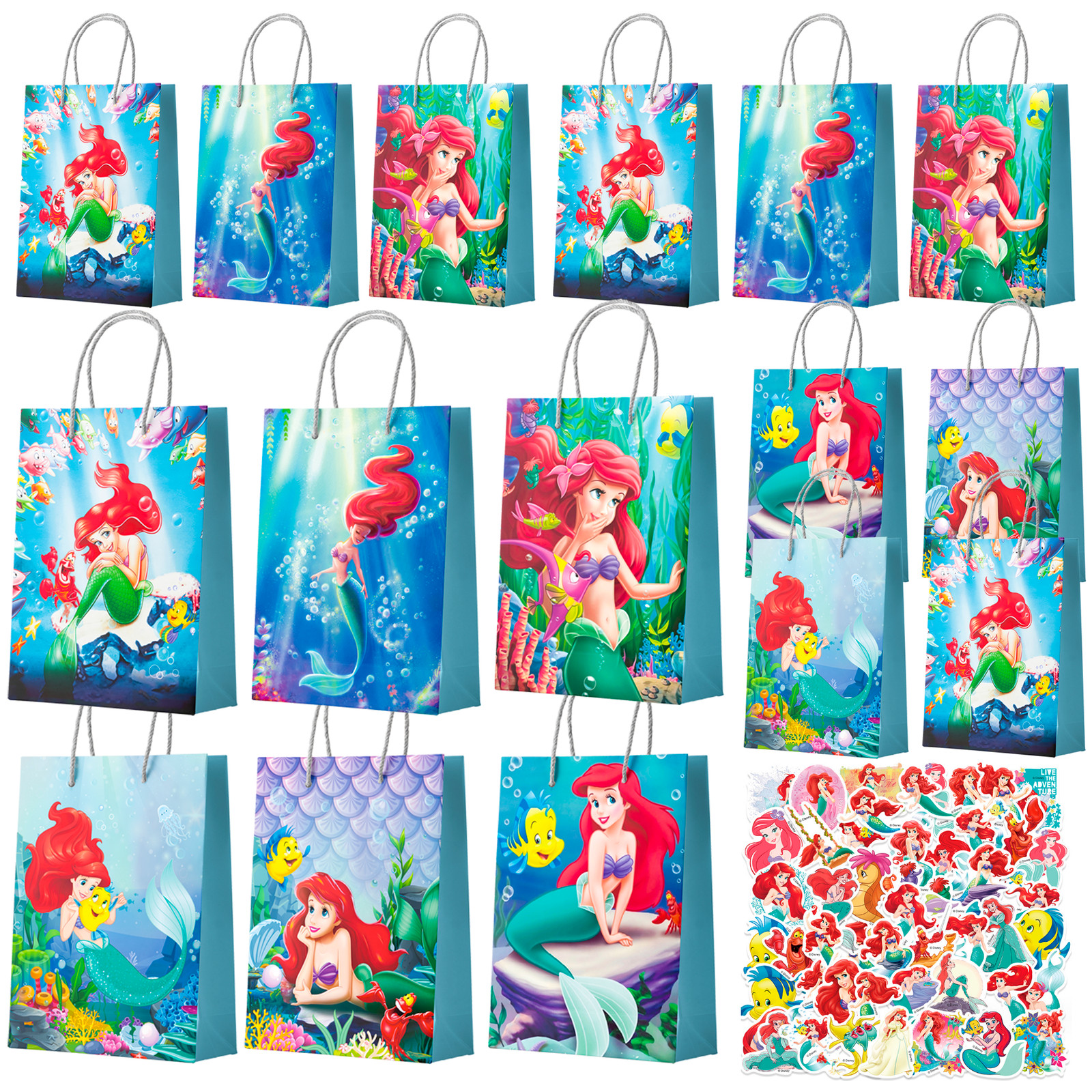 The Little Mermaid Party Favors Ariel Princess Party Gift Bags Filler Loot Bags