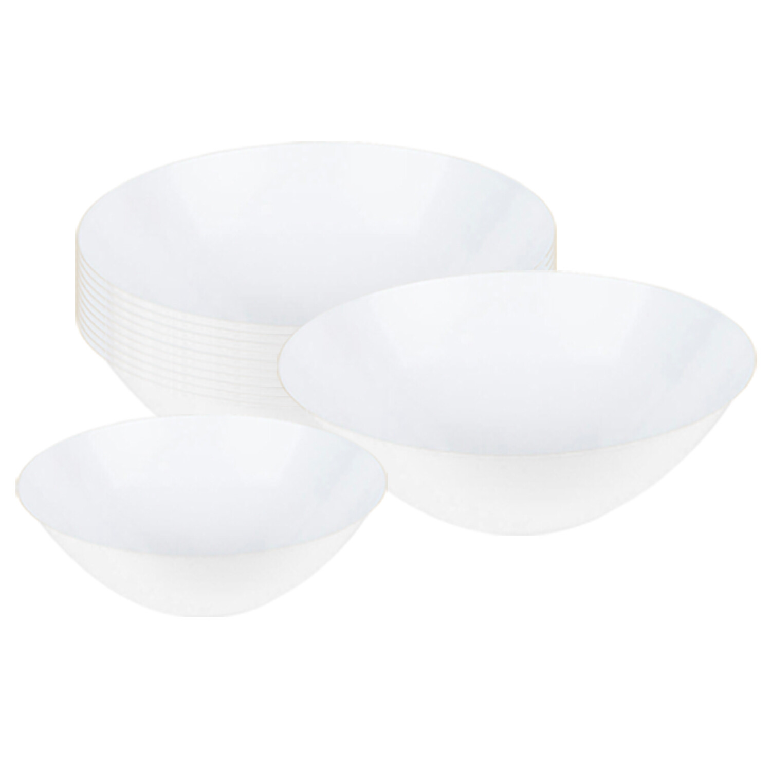 Fancy Organic Round Disposable Plastic Dessert Soup Bowls, Heavy Duty 120 pcs