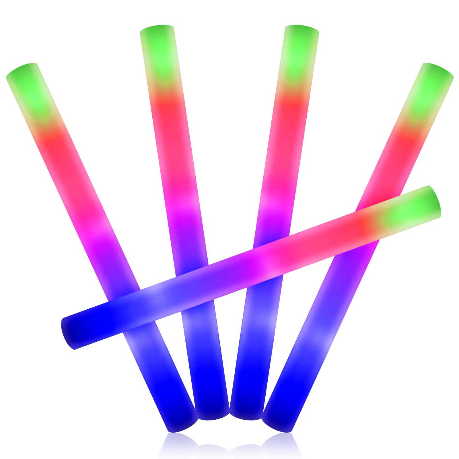 The Glowhouse Light Up Premium LED Foam Glow Stick High Quality Multi Colour