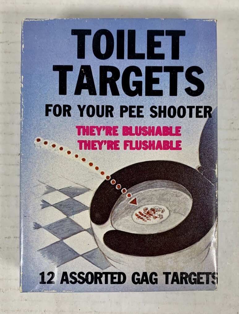 Vintage Retro TOILET TARGETS Gag Gift – 1983 Cal-Themes – New / Original Box