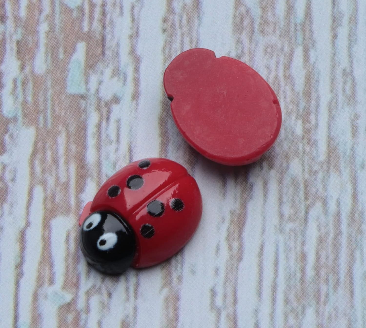 Cute Ladybug Flatback Ornaments – 20 Pcs Resin for Hair Clips & Scrapbooking