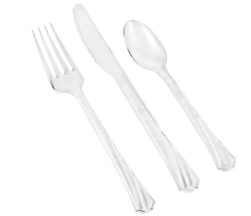 Hanna K. Signature 240 Count Combo Cutlery Extra Durable Fine Clear Cutlery