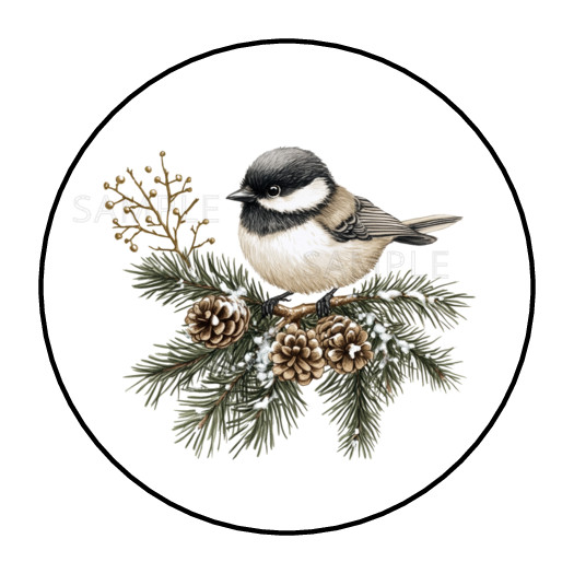 30 Christmas Bird stickers labels tags envelope seals