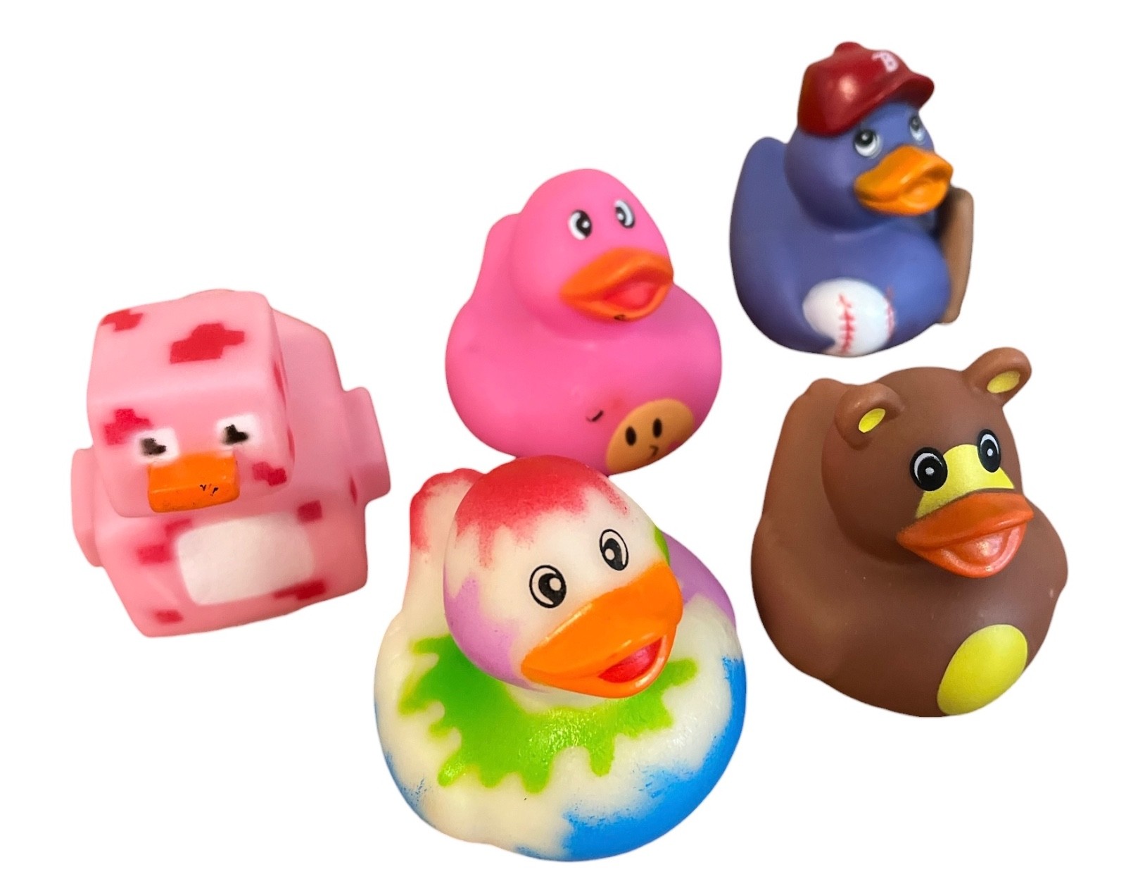 Rubber Ducks Lot of 32 Jeep Ducking Bath Ninja Military Bikini Minecraft Duckies