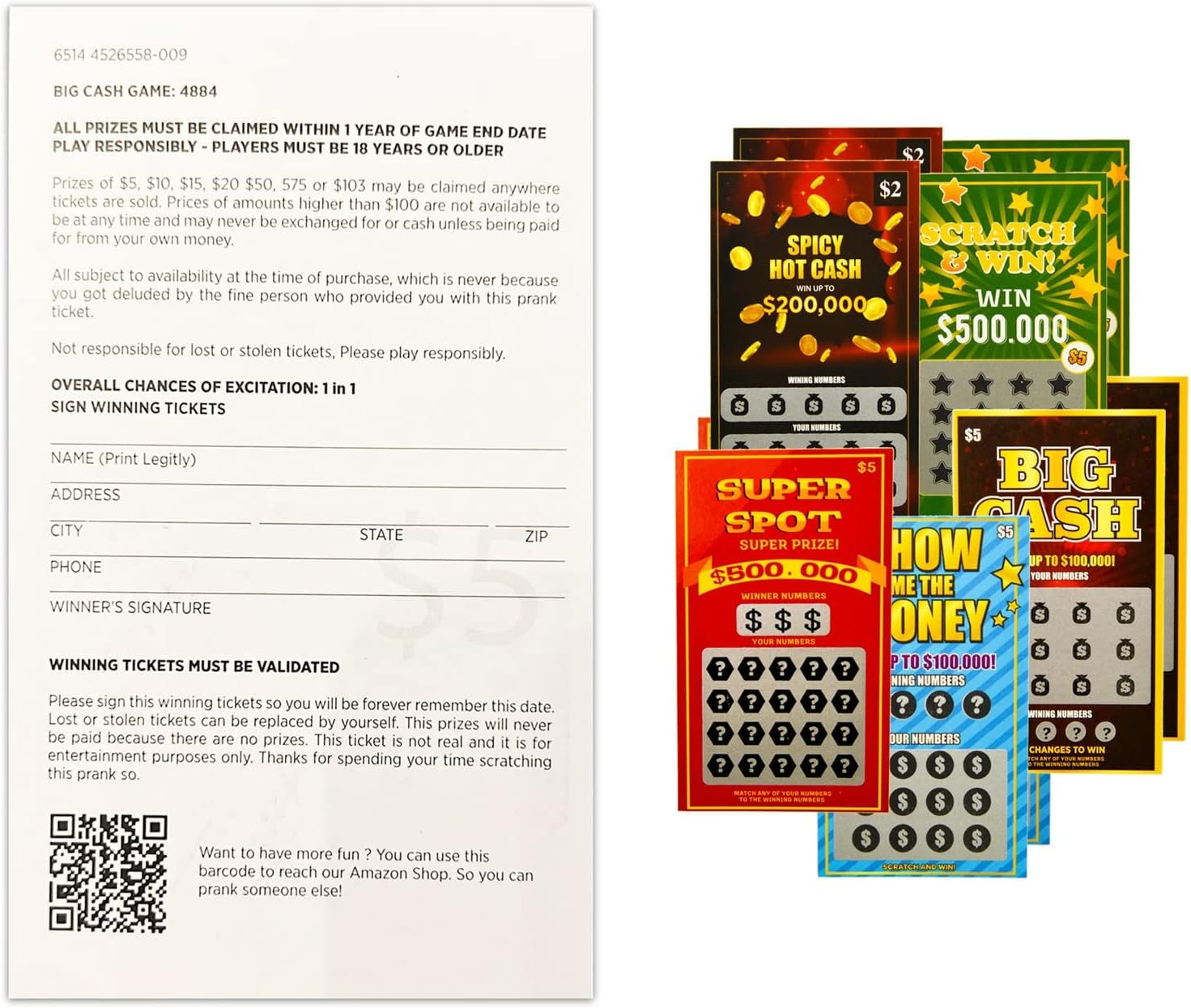 10 Fake Lottery Tickets and Scratch off Cards That Look – Winning $500K – $200K