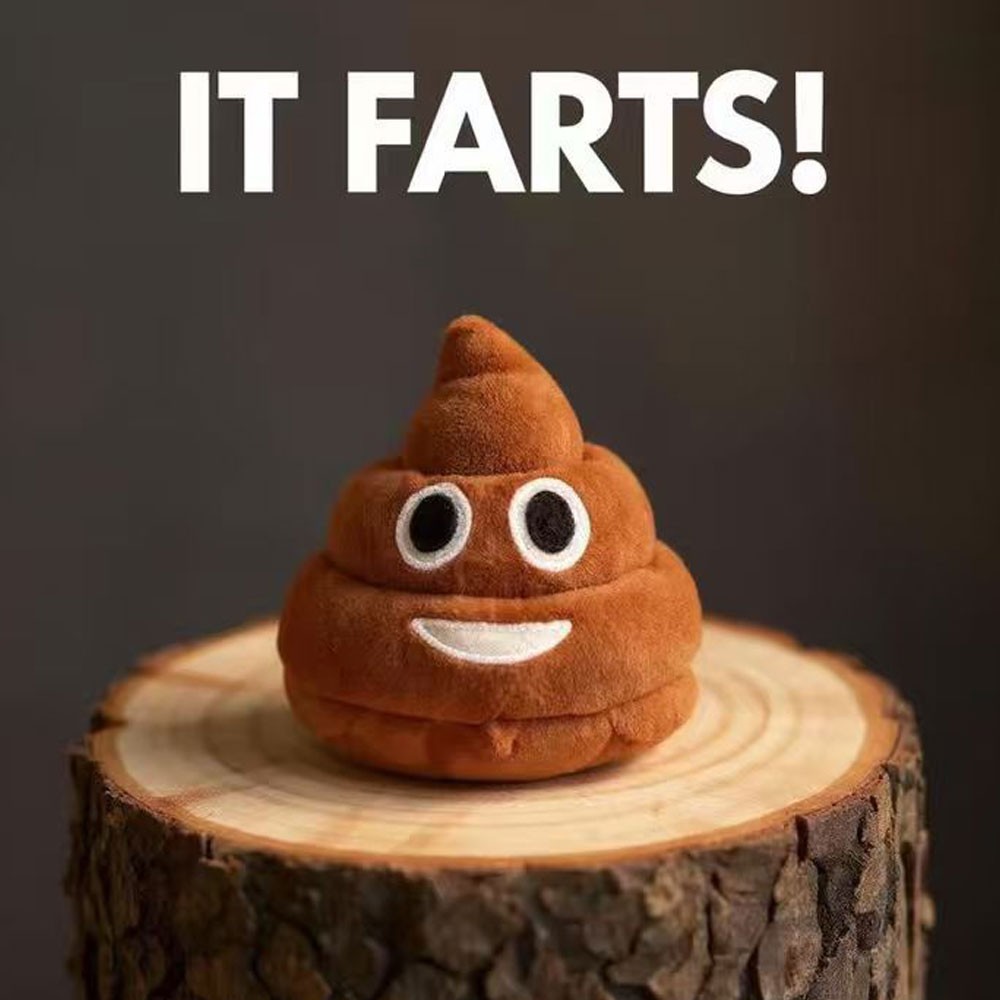 Funny Talking Poop Plush Toy,Makes Fart Sounds, Fake Poop Dog Toy GN