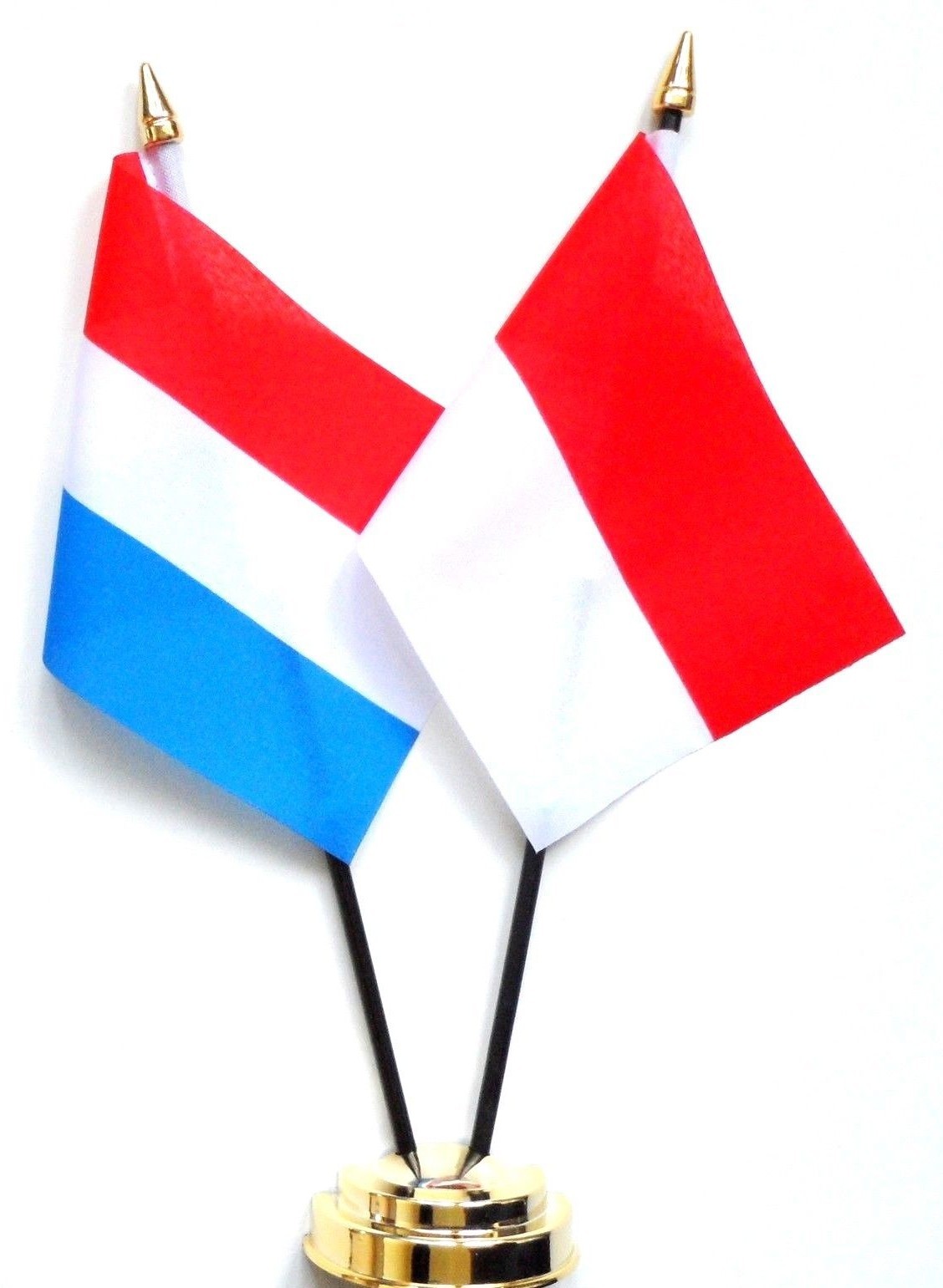 Netherlands & Indonesia Double Friendship Table Flag Set