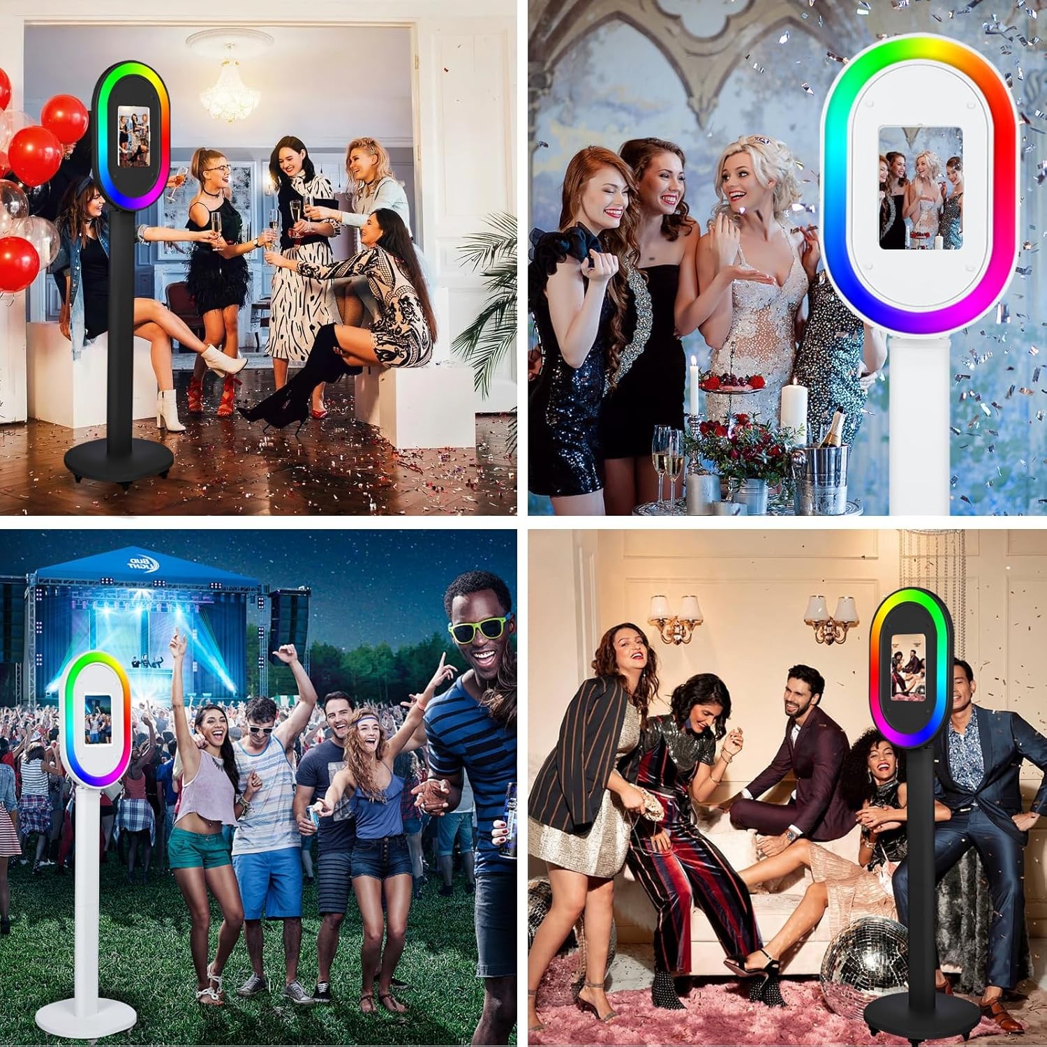 Portable Photo Booth Stand Selfie Photobooth Machine Party Wedding Event Rental
